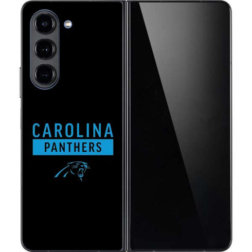 NFL Carolina Panthers Black Performance Series Galaxy Z Fold5 5G Skin
